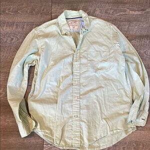 Article 365 Green Casual Button Down Shirt Lightweight Cotton